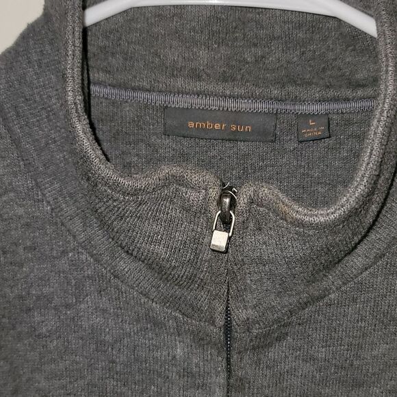 Amber Sun Womens Gray Sweater sz Large GUC - Picture 2 of 3